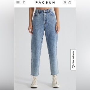PacSun Eco Light Blue High Waisted Straight Leg Jeans